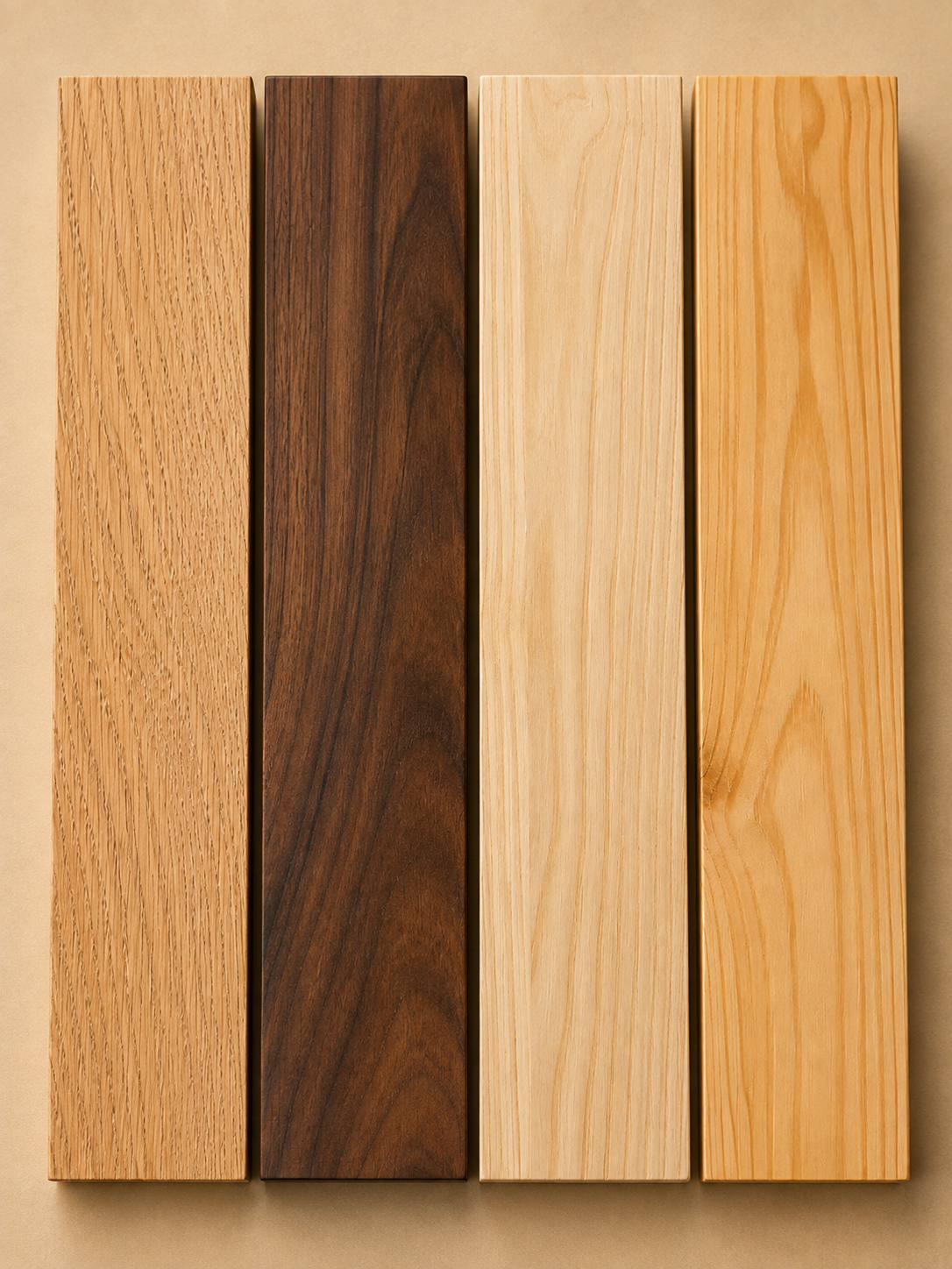 Houten lattenwand close-up